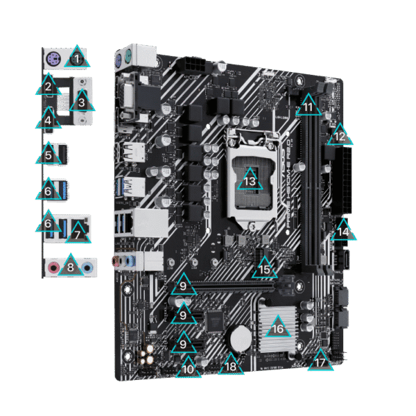 Asus Prime H510M-E Motherboard Intel Socket LGA-1200 DDR4 NVME - Gambar 2