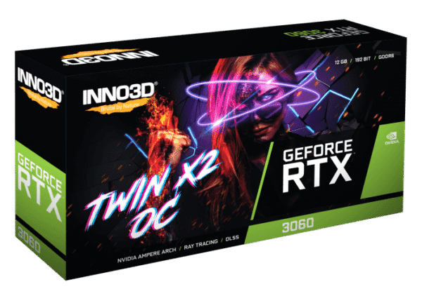 INNO3D VGA Card Nvidia Geforce RTX 3060 Twin X2 OC 12GB GDDR6 192Bit - Gambar 3