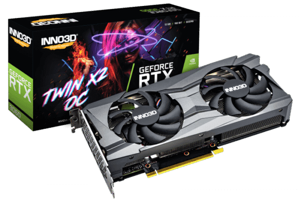 INNO3D VGA Card Nvidia Geforce RTX 3060 Twin X2 OC 12GB GDDR6 192Bit
