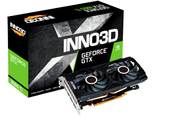 INNO3D VGA Card Nvidia Geforce GTX 1660 Ti Twin X2 6GB GDDR6 192Bit