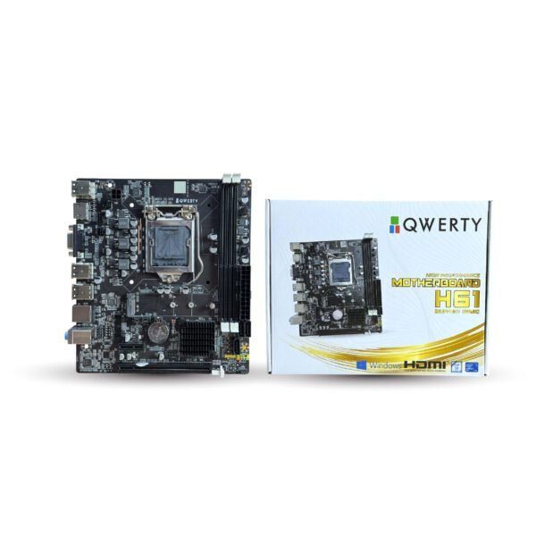 Qwerty H61 Motherboard Intel Socket LGA-1155 DDR3 NVME - Gambar 3