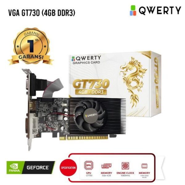 Qwerty VGA Card Nvidia Geforce GT730 4GB DDR3 128Bit