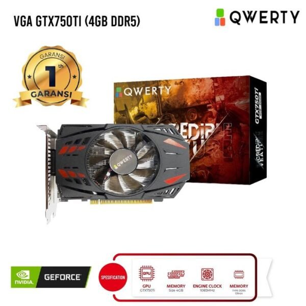 Qwerty VGA Card Nvidia Geforce GTX 750 Ti 4GB DDR5 128Bit