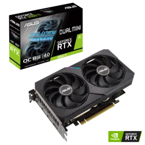 ASUS VGA Card Dual Mini Nvidia Geforce RTX 3060 Ti OC 8GB GDDR6 256Bit