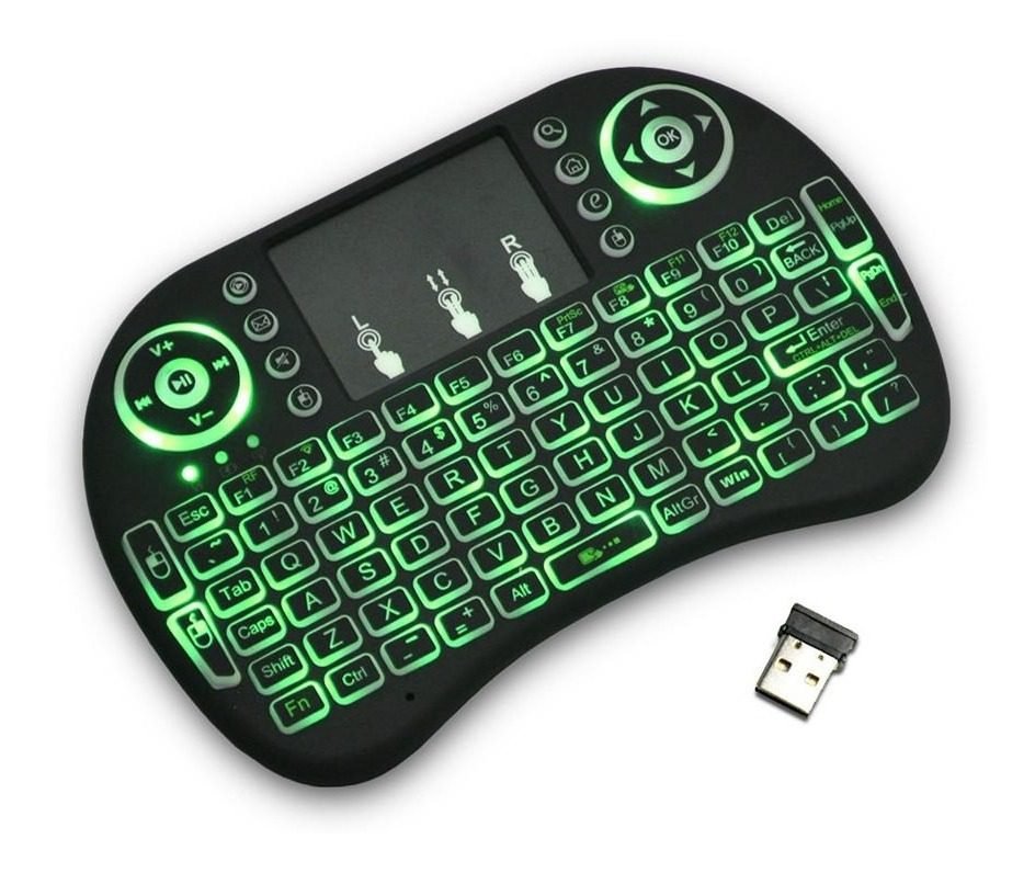 Keyboard Wireless Touschpad i8 RGB - Gambar 3