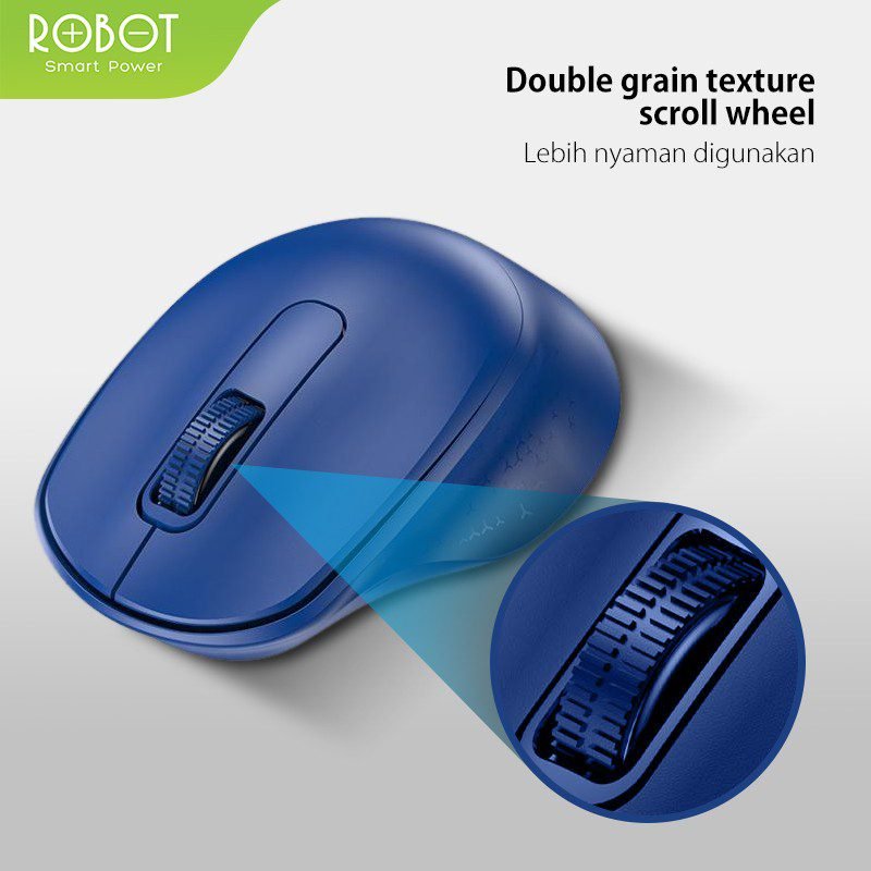 Robot M312 Mouse Wireless Silent Click 6D - Gambar 3